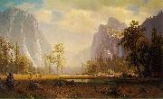 Albert Bierstadt Looking up Yosemite Valley oil painting